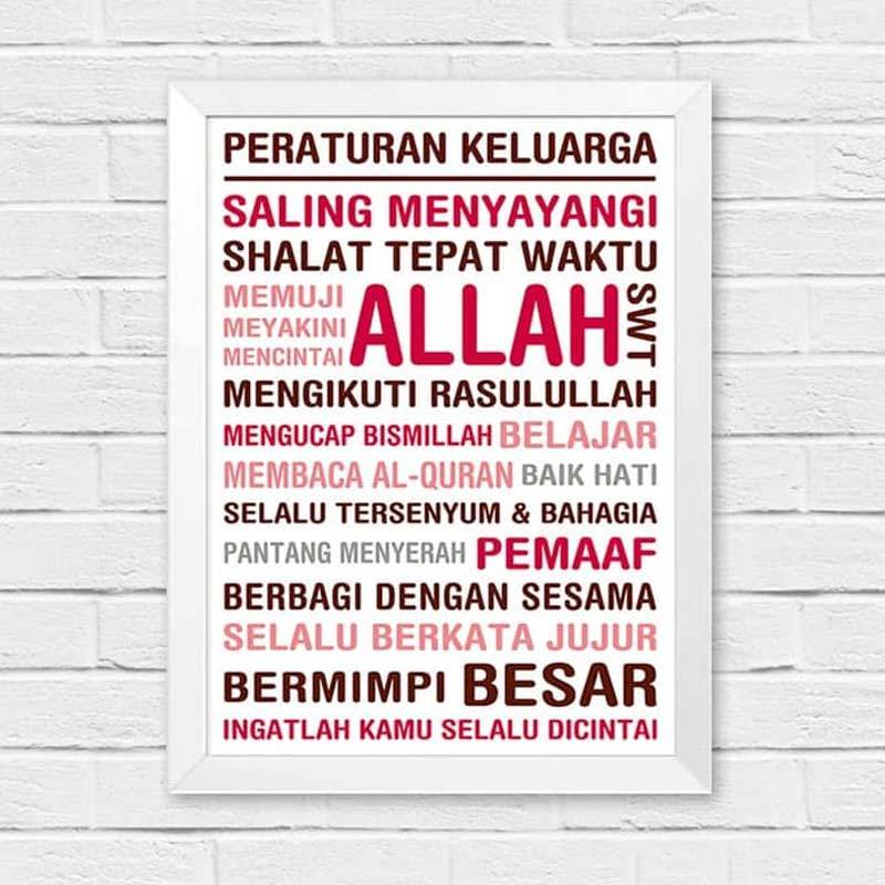 Jual Kataku Peraturan Keluarga Islami Hiasan Dinding Rumah Online Februari 2021 Blibli