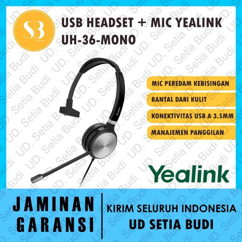 USB Headset Yealink UH-36-Mono Headphone Mic UH36