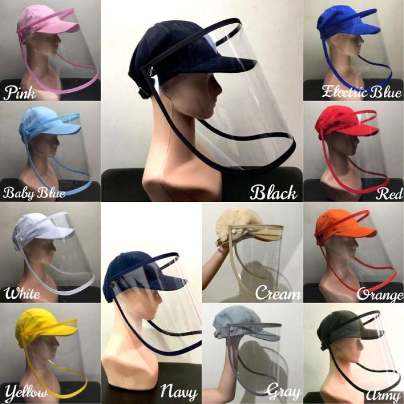 Promo topi face shield protection hat 