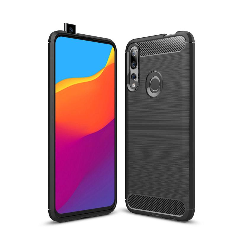 Jual Naxtop Phone Case For Huawei Y9 Prime 2019 Carbon Fiber Brushed Flexible Bumper Back Cover Case Online Agustus 2020 Blibli Com