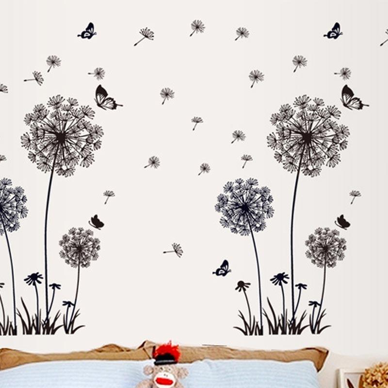 Jual Eds Black Romantic Dandelion Sofa Bedroom Tv Background