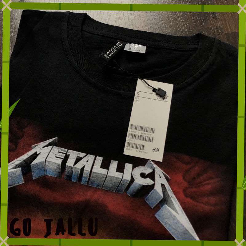 Jual KAOS METALLICA BY HM - PADUNG HITAM FULLTAG LABEL MIRROR ...