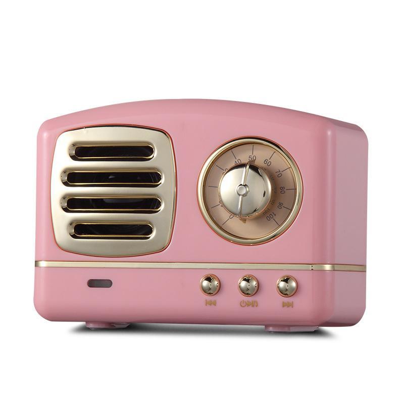 Portable Retro Stereo Vintage Bluetooth Wireless Speaker w// TF Card Slot HM11
