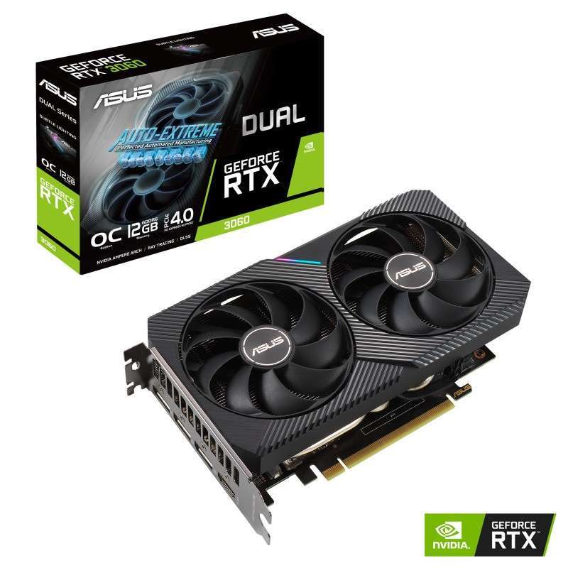 ASUS DUAL GeForce RTX 3060 V2 OC Edition 12GB GDDR6 RTX3060