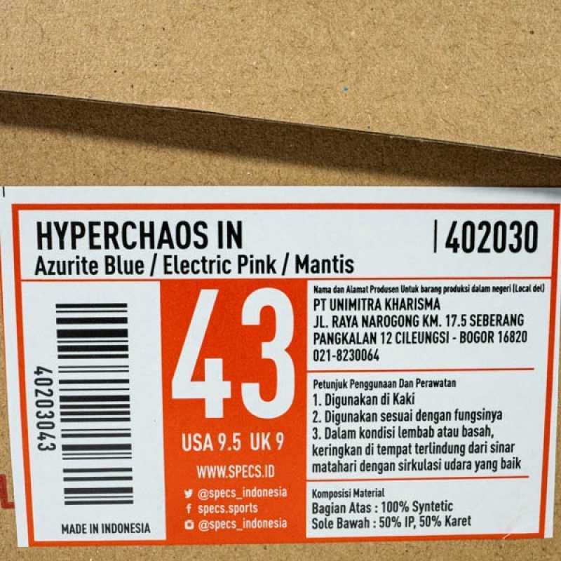 Jual Sepatu Futsal Specs Original Hyperchaos IN Azurite Blue ...