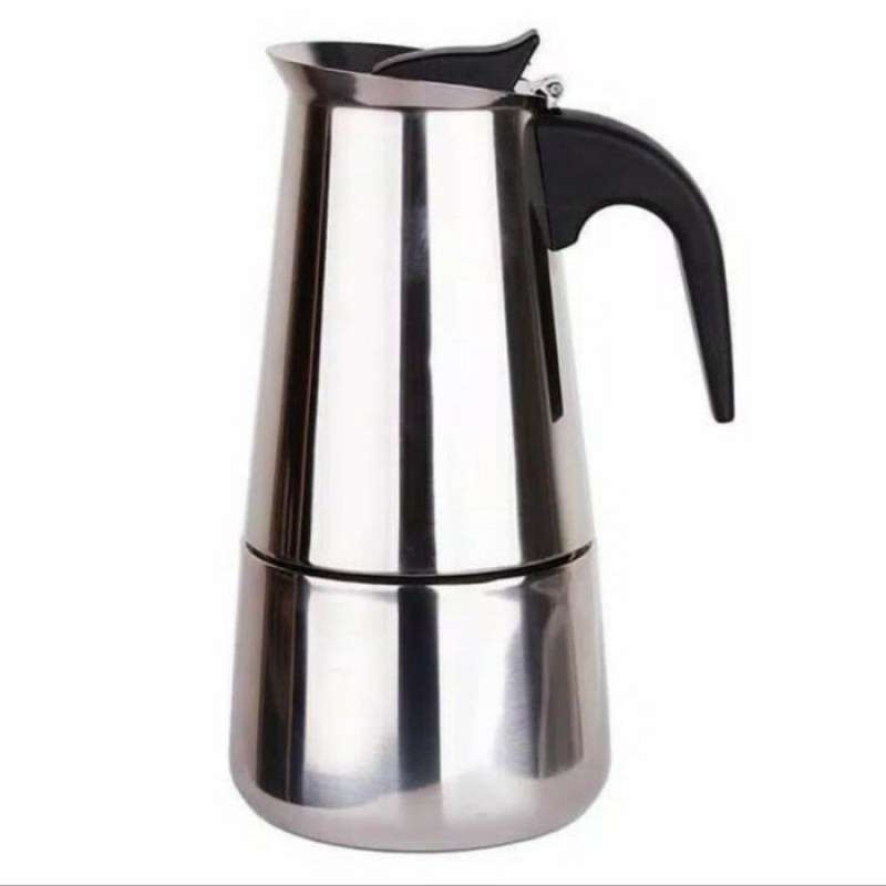 Promo MOKA POT 6 CUP 300 ML STAINLESS 