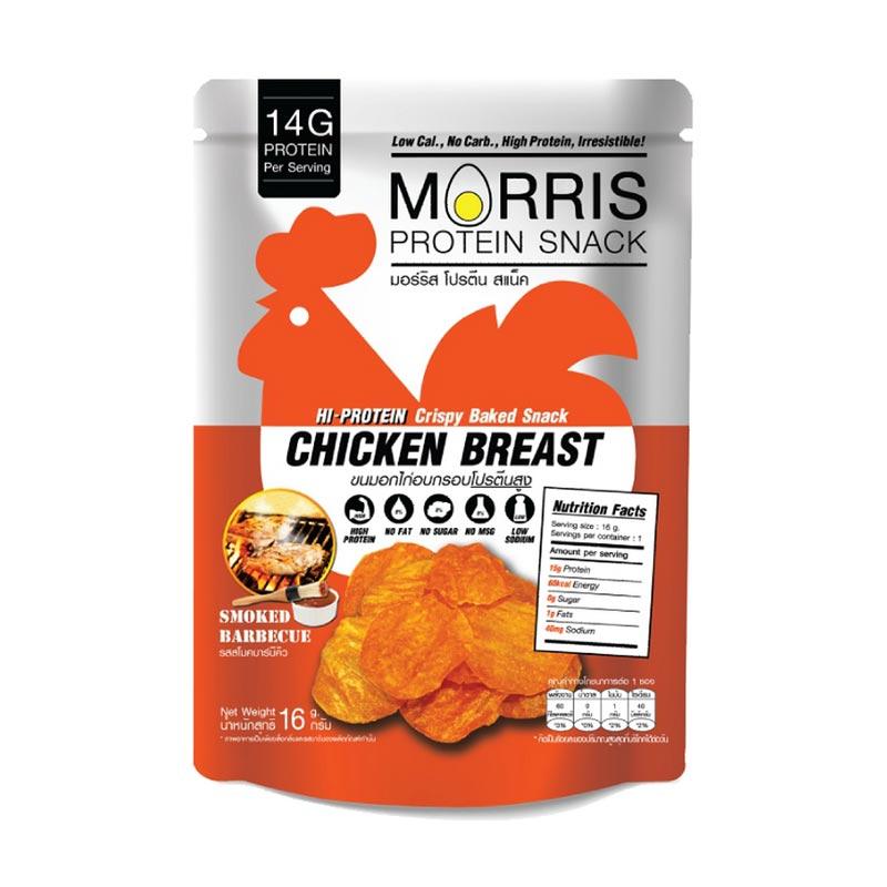 Morris Protein Snack Hi-Protein Crispy Baked Chicken Breast Snack [6 Bags]