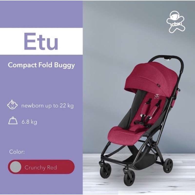Jual Stroller Cabin Cbx Etu Kereta Dorong Bayi Chrunchy Red Di
