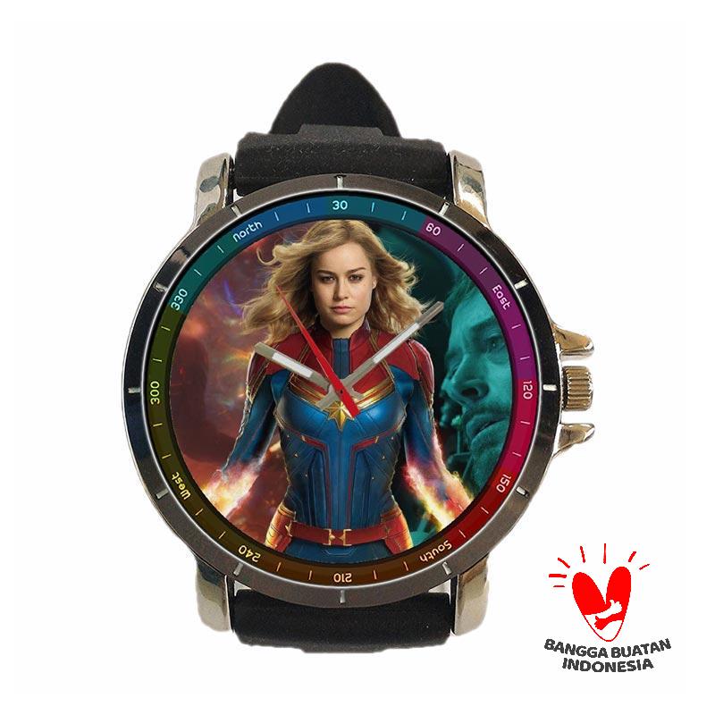 Hd Custom Captain Marvel 01 Jam Tangan Custom Unisex Multicolor