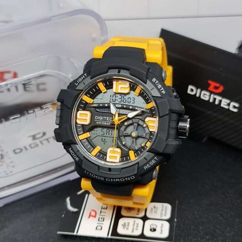 Promo DIGITEC DA 2176 Jam Tangan Pria Dual Time ORIGINAL