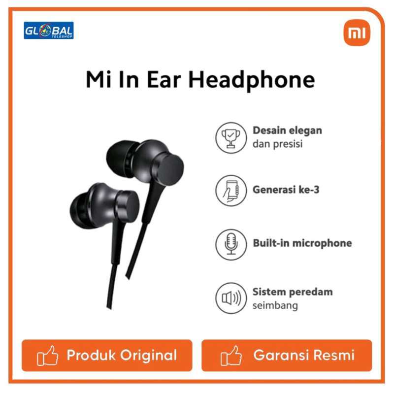 Jual Xiaomi Mi In-ear Headphones Basic Black Di Seller Global