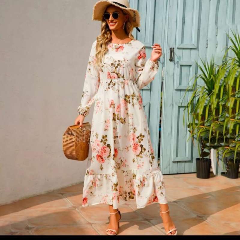 Gaun floral best sale