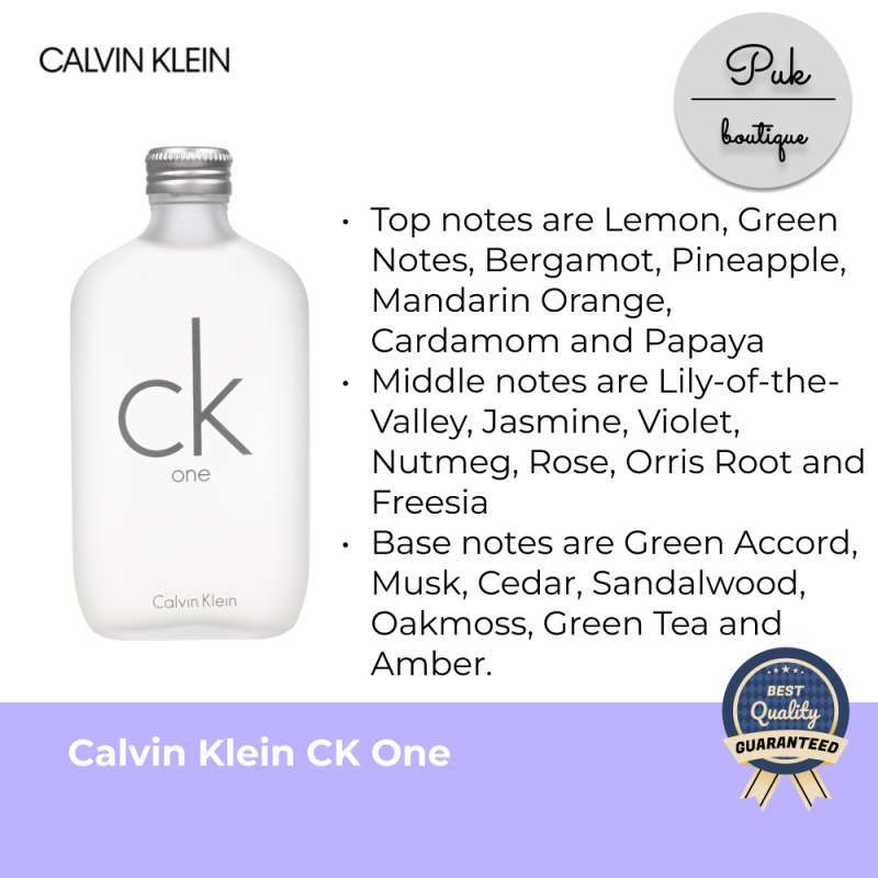 Ck one perfume notes deals