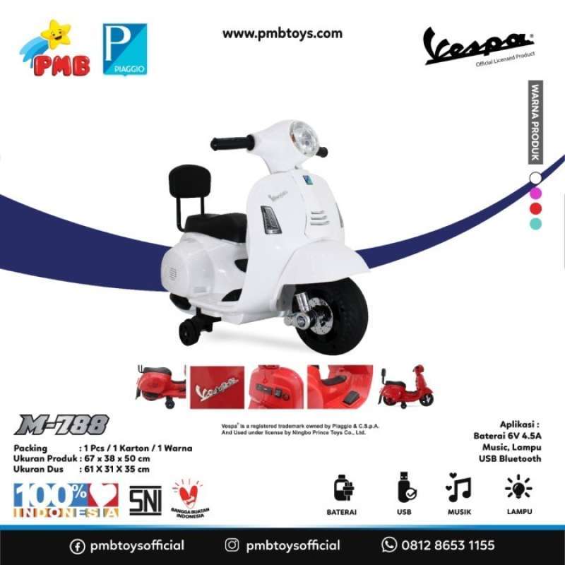 M-788 VESPA MAINAN ANAK M788 MOTOR AKI