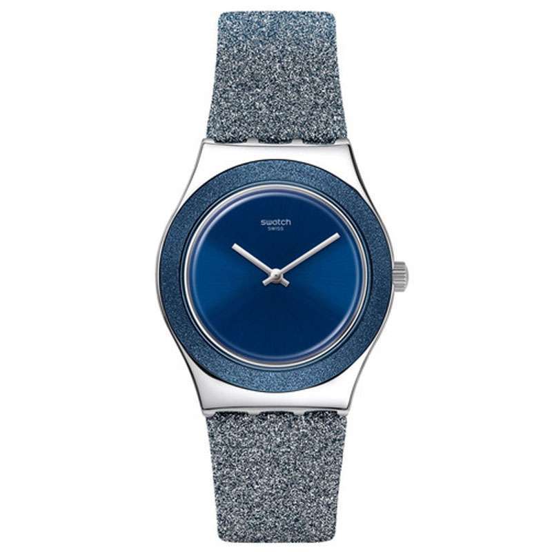 JAM TANGAN SWATCH JAM SWATCH ORIGINAL YLS221 SWATCH YLS 221 BLUE SPARKLE JAM TANGAN WANITA JAM WANITA LA RS