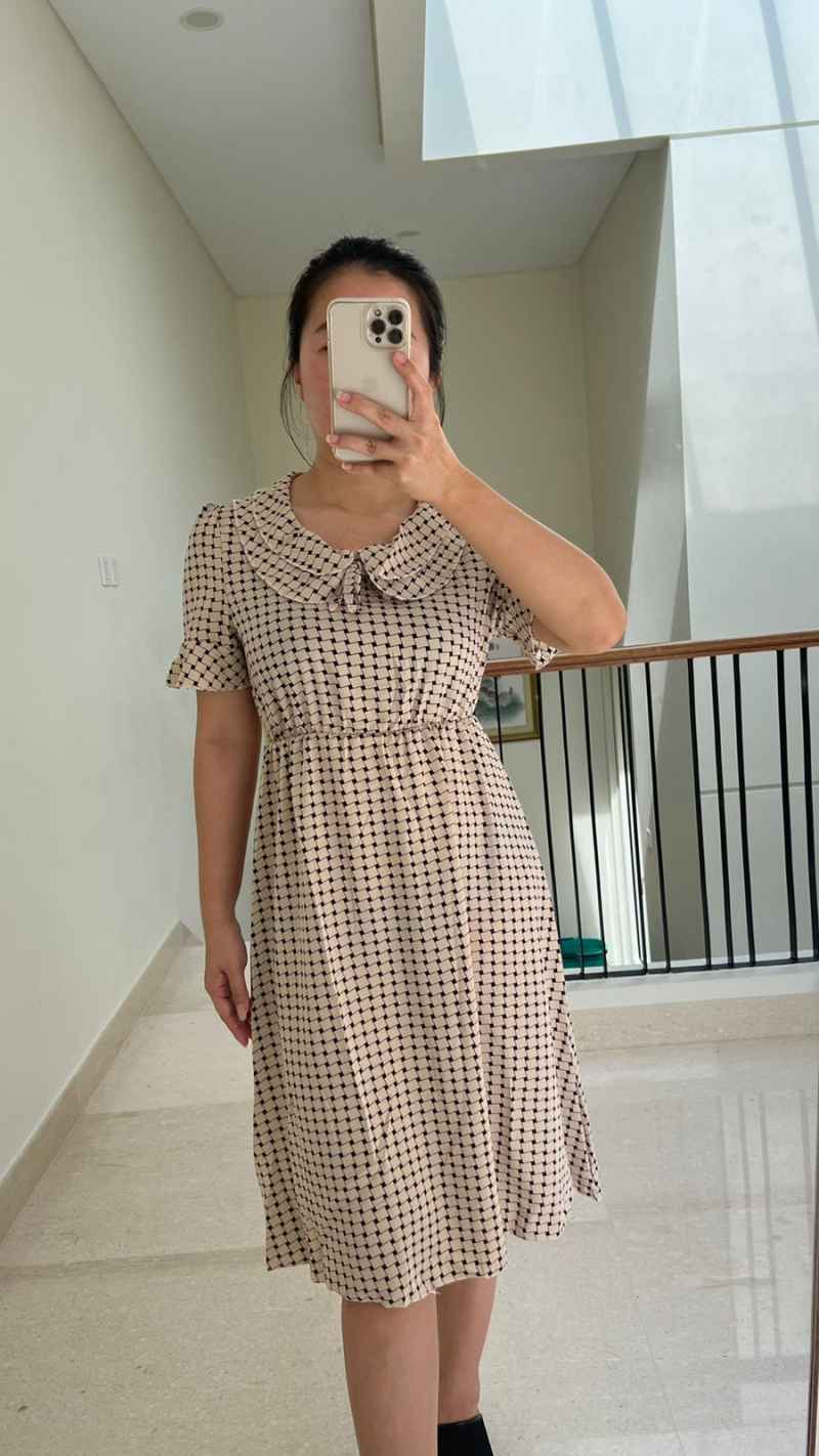 Dress midi cantik cheap