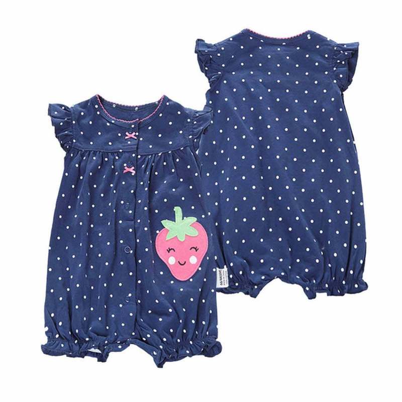 Newborn Baby Girls Romper Cap Sleeve Embroidery Bodysuit Pink Summer Headband SP