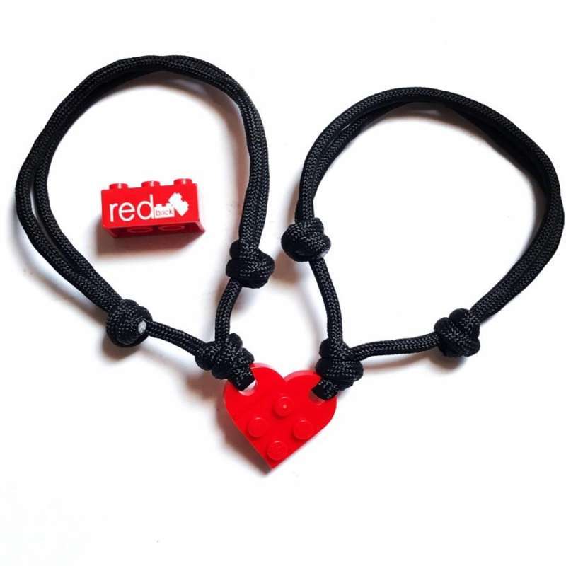 Gelang LEGO Red Love Heart Adjustable Paracord