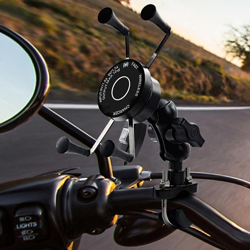 Jual E Accessory Motorcycle Phone Mount With Charger 5v 3 4a 2 In