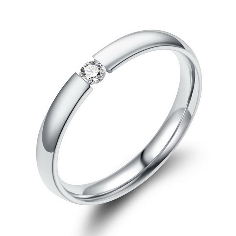 Jual H Ikea Titanium Stainless Steel Engagement Ring Cubic Zirconia Couple Ring Silver Size 8 Online Januari 2021 Blibli