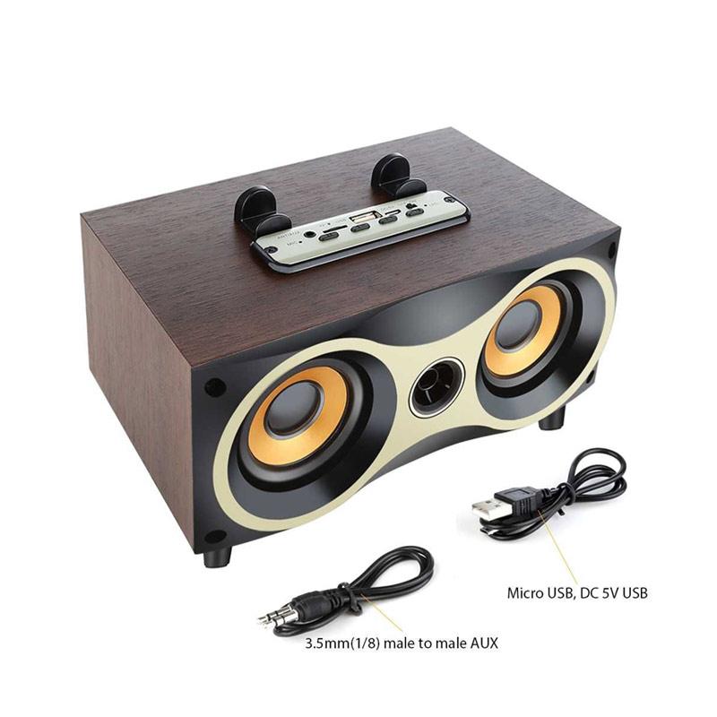 Jual Toproad Xm6 Portable Bluetooth Speaker Subwoofer Fm Wood 2000 Mah Online Februari 2021 Blibli