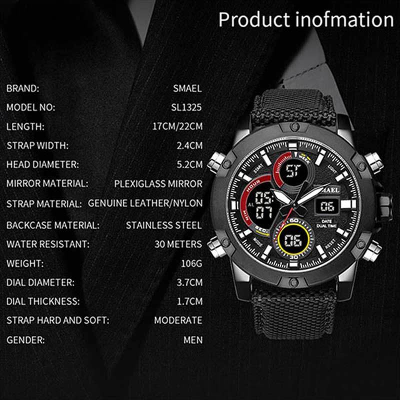 Jual Smael Analog Chronograph Sport Jam Tangan Pria [1325