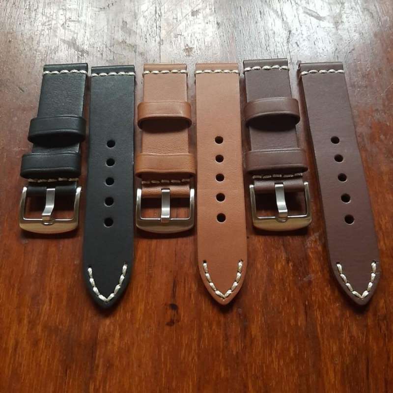 Jual tali jam tangan kulit asli strap seiko diver 20mm 22mm di