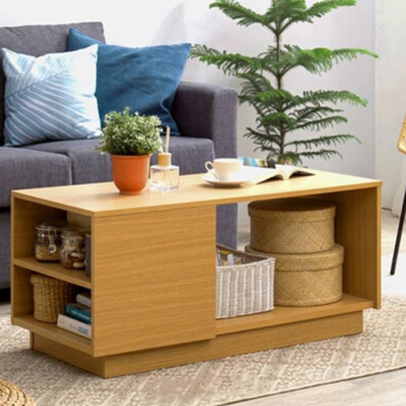 Jual Dekoruma Moku Coffee Table Meja Tamu Minimalis Dengan Rak Susun Dari Kayu Olahan Online Maret 2021 Blibli