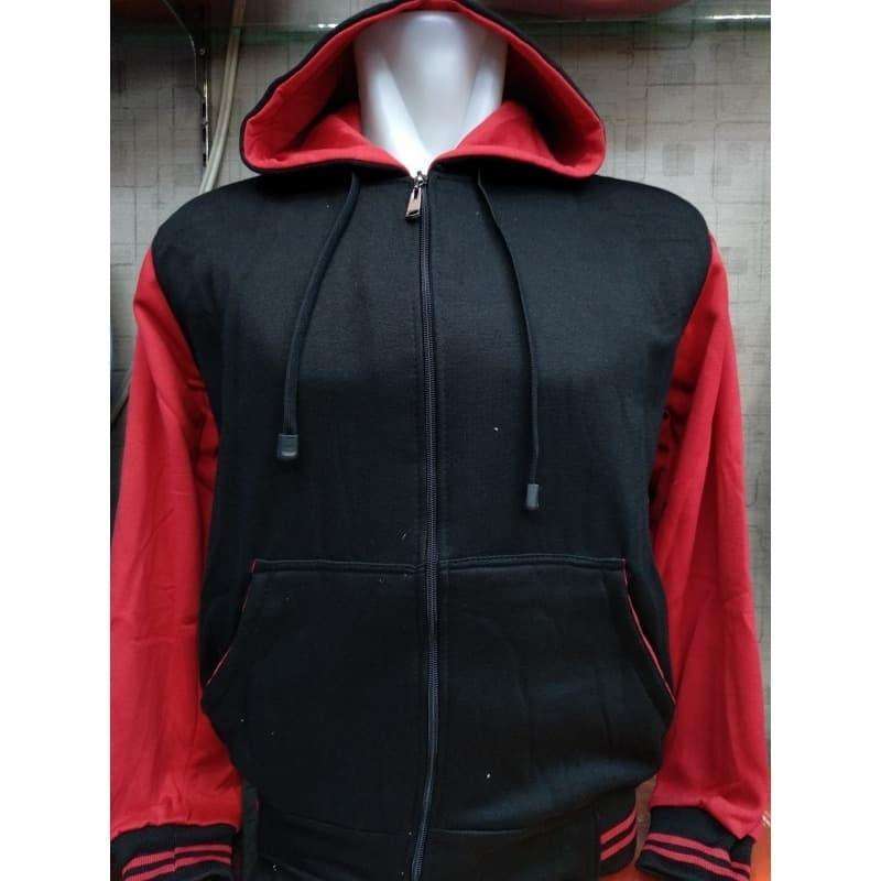 Jual Jaket Zipper Hoodie Raglan Hitam Merah Black Red Di Seller Hoodie Center Kampung Bali Kota Jakarta Pusat Blibli