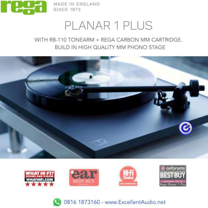Rega Planar1 Plus with phono stage Carbon MM Cartridge turntable vinyl