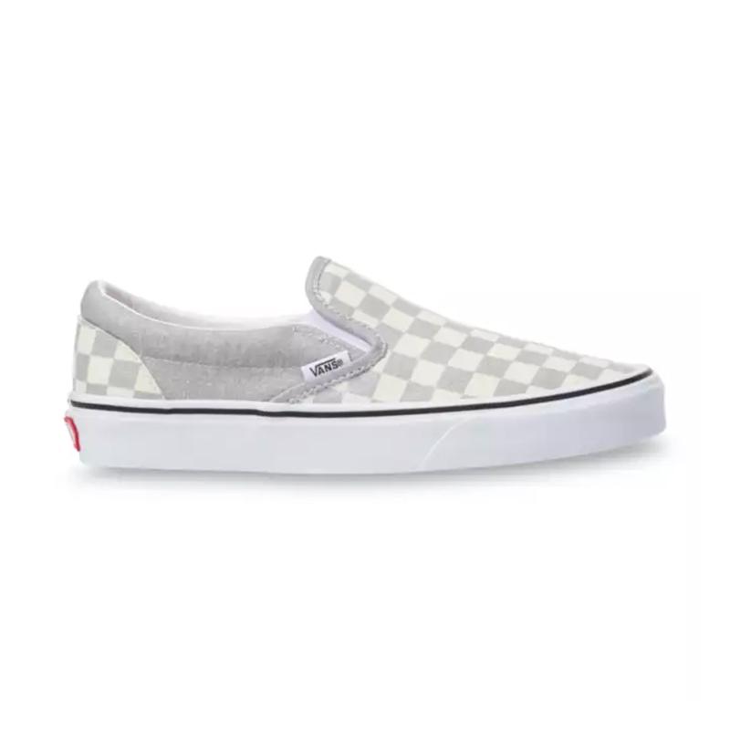 silver vans slip on