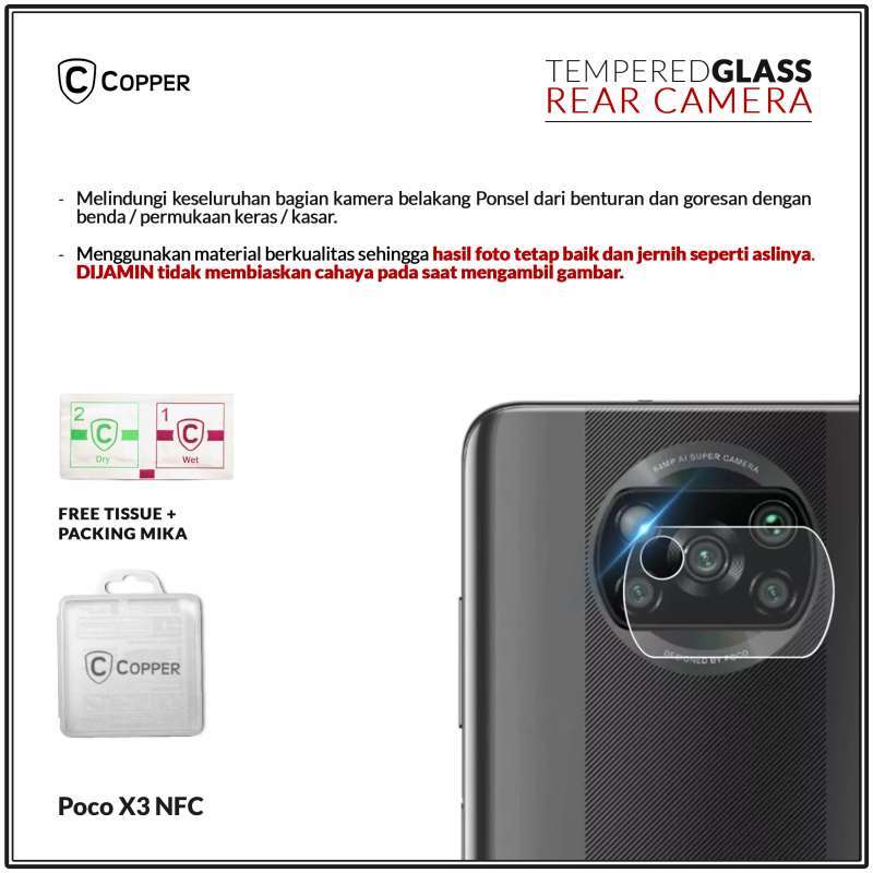 Poco X3 NFC Copper Tempered Glass Kamera