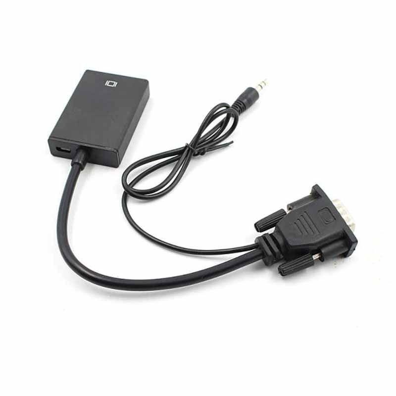 eds vga male to hdmi female hd connection cable adapter with audio cable for computer or tv