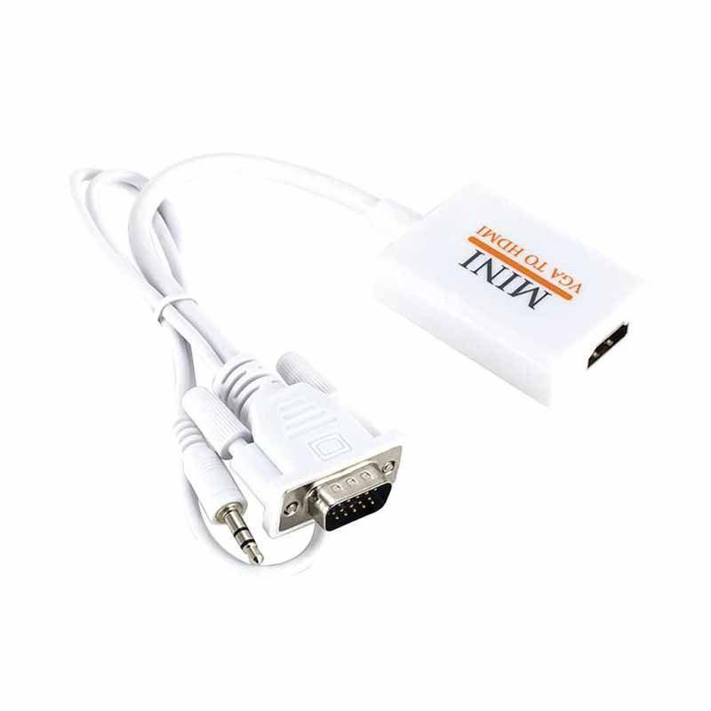 eds vga male to hdmi female hd connection cable adapter with audio cable for computer or tv