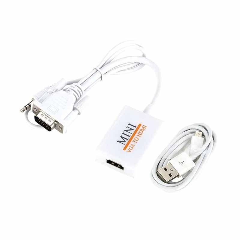 eds vga male to hdmi female hd connection cable adapter with audio cable for computer or tv