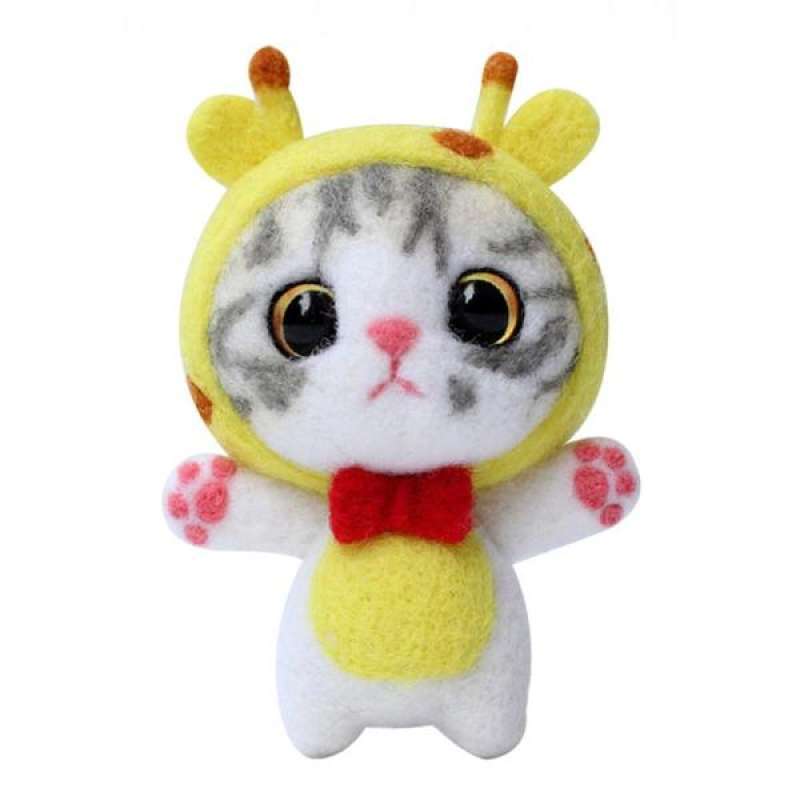 Needle Felting Kit Cute Christmas Cat Wool Felting Diy Starter Kit