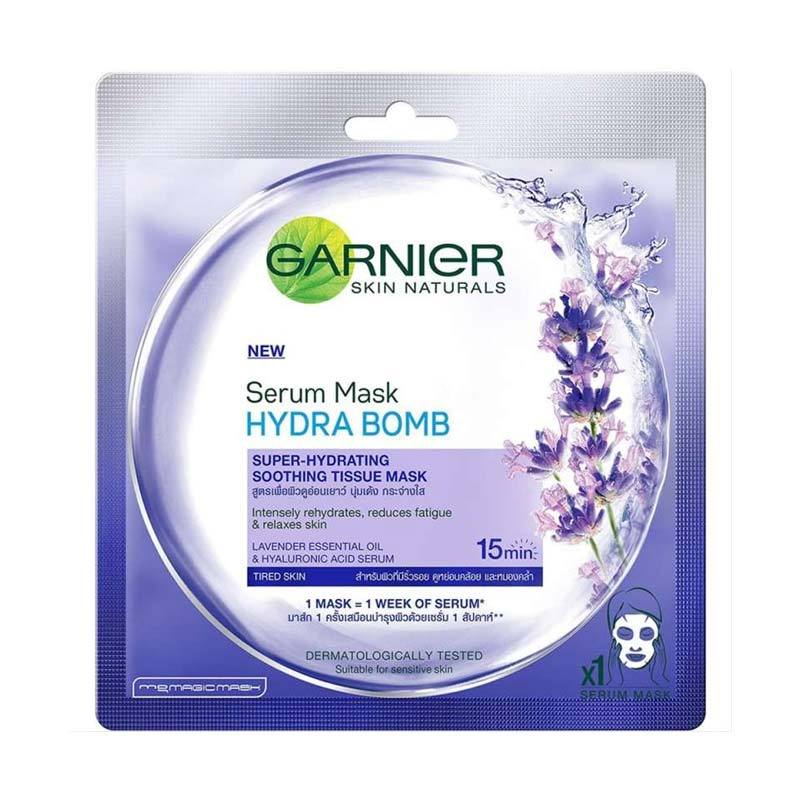 Jual Garnier Serum Mask Sheet Hydrabomb Lavender Masker Wajah Online Desember 2020 Blibli