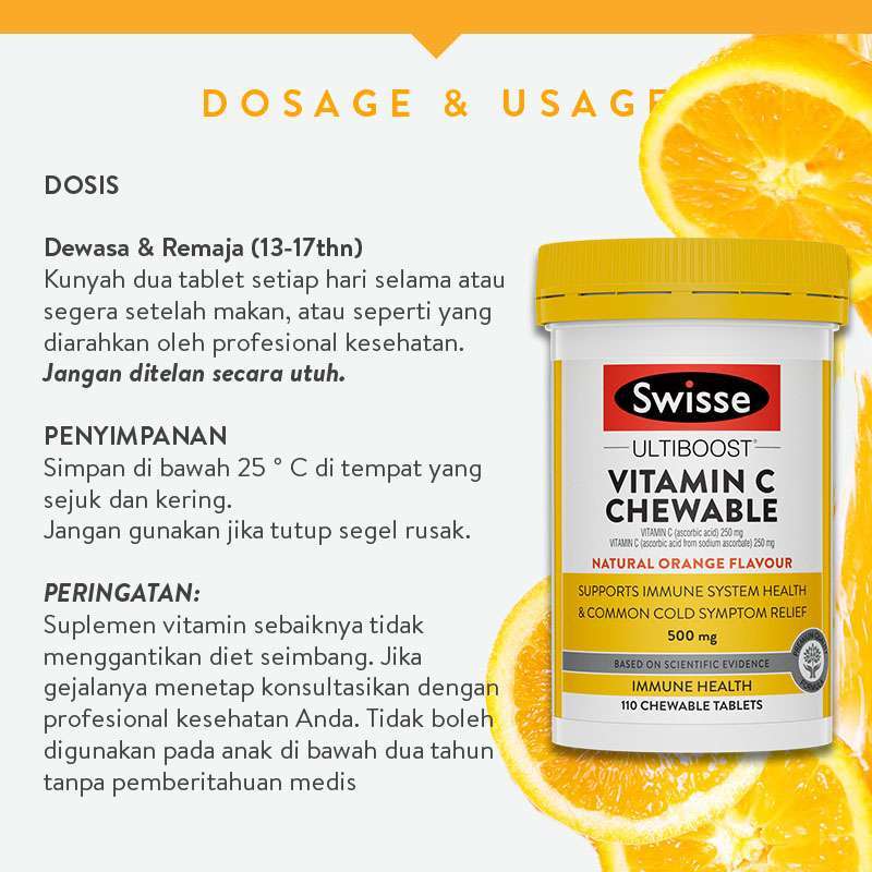 Jual Swisse Ultiboost Vitamin C Chewable 110 Tablet Online November 2020 Blibli
