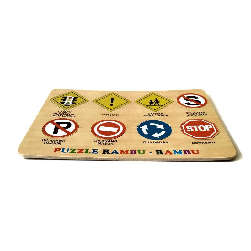 Jual Mainan Kayu Pintar Rambu Lalu Lintas Puzzle Online Desember 2020 Blibli