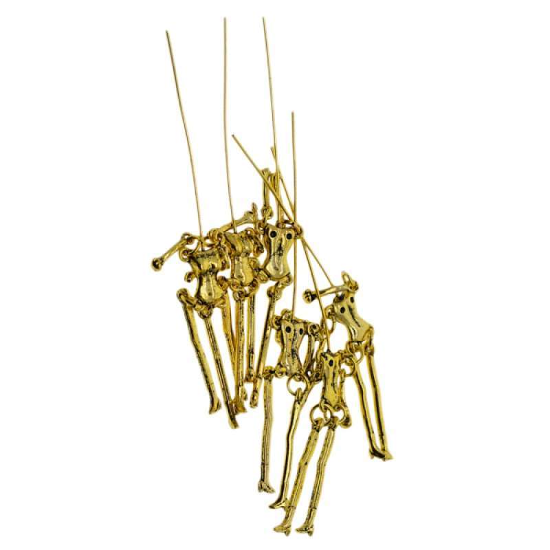 6 Sets Human Skeleton Body DIY Dolls Pendants Jewelry Making Charms Crafts