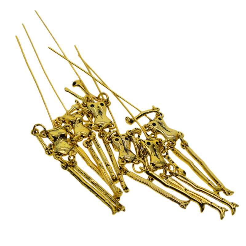 6 Sets Human Skeleton Body DIY Dolls Pendants Jewelry Making Charms Crafts