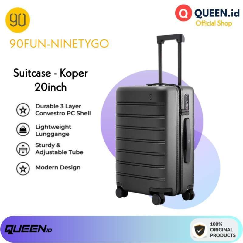 Promo NINETYGO 90Fun Suitcase Rhein Luggage Koper 20inch TSA lock