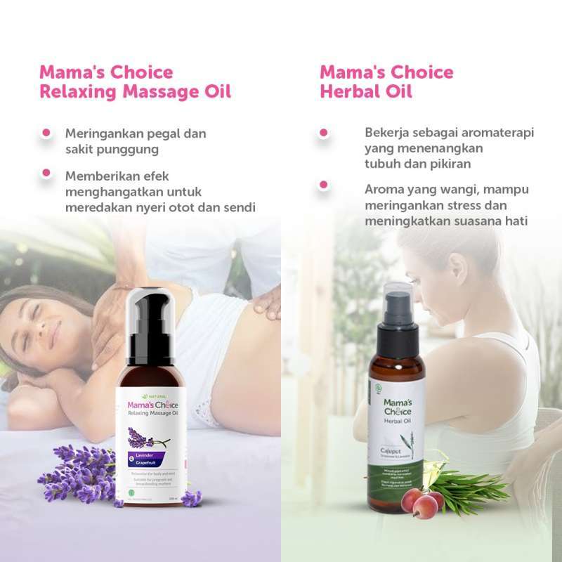 Jual Mama S Choice Paket 2in1 Oil Herbal Oil Relaxing Massage Oil Online September 2020 Blibli Com