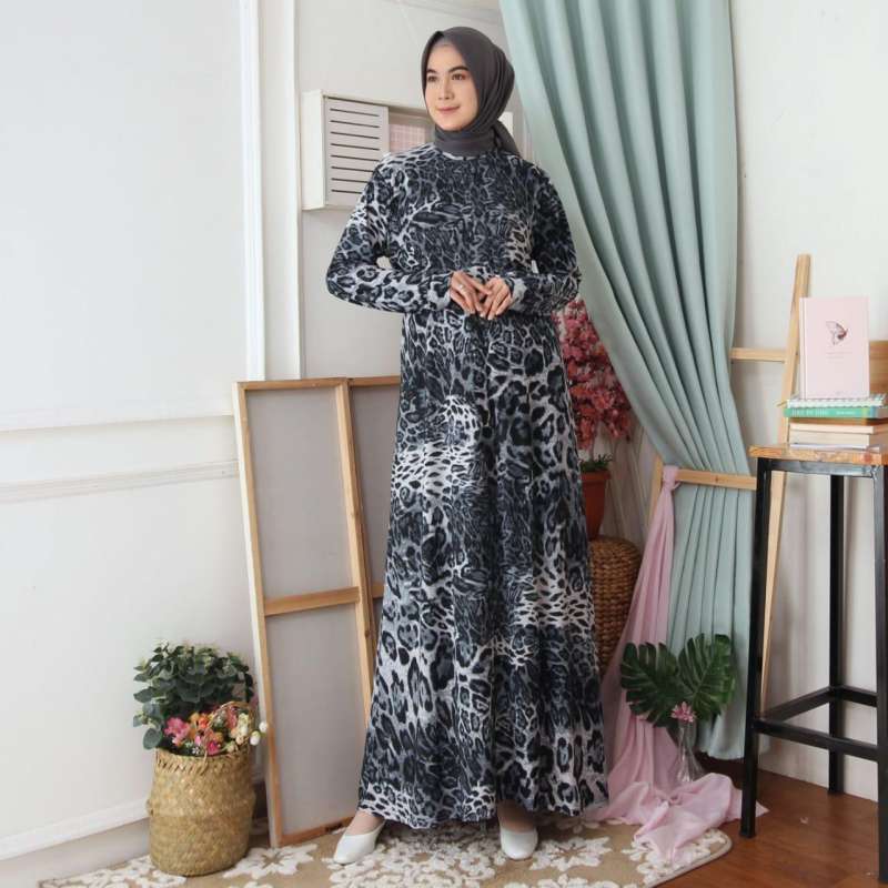 Jual Hitjab 7248 Motif Macan Tutul Baju Gamis Wanita Jumbo Xxl Online Januari 2021 Blibli