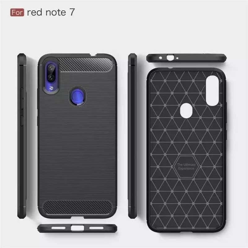 Promo Case Carbon Ipaky Redmi Note 7 7 Pro Softcase Slim Armor Back Cover