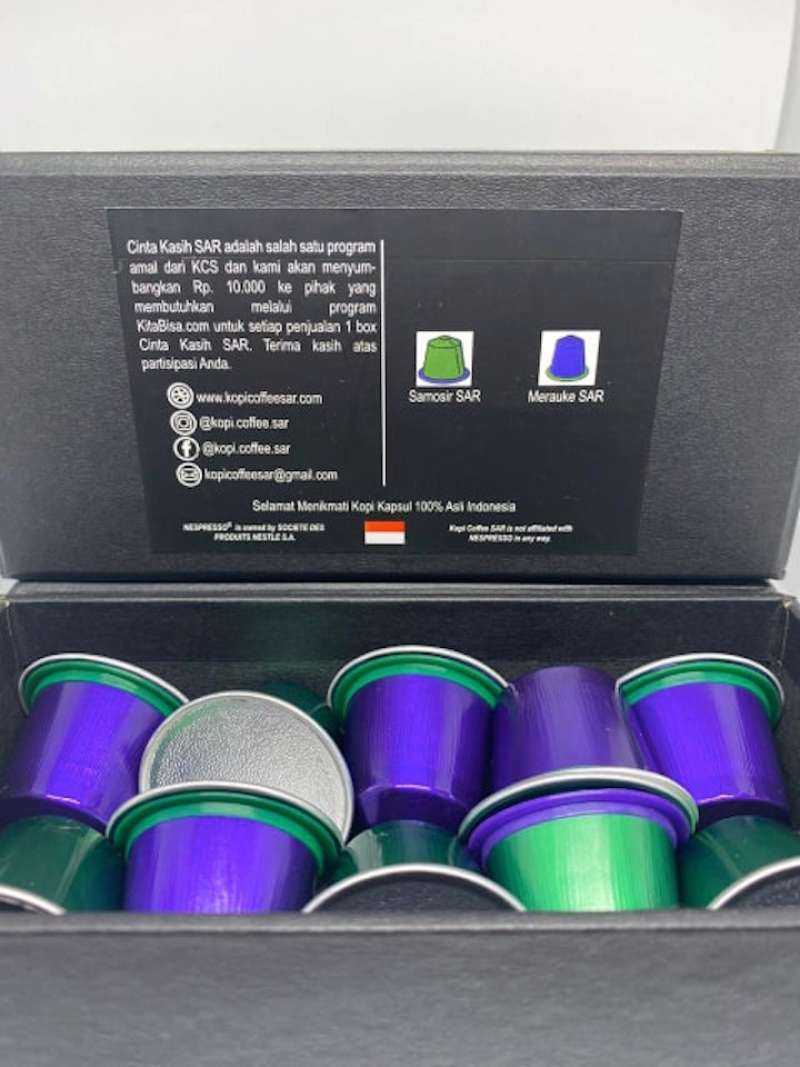 Jual Charity Project Cinta Kasih Sar Duo Mix Nespresso Compatible Coffee Capsules Kopi Kapsul Untuk Mesin Nespresso Kopi Coffee Sar Online November 2020 Blibli