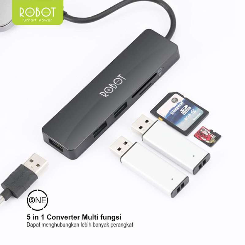 Jual Robot Ht240 5in1 Card Reader Sd Card Gzs Hub Laptop Usb Type C Online November 2020 Blibli