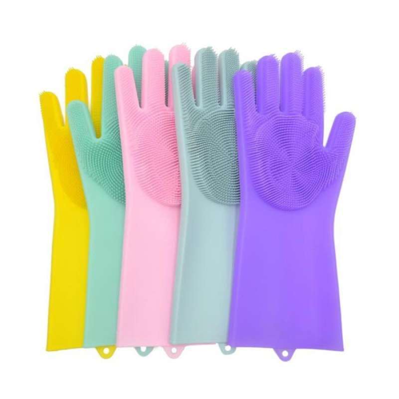 Jual Sarung Tangan Serbaguna Magic Silicone Cleaning Gloves Tahan Panas Online November 2020 Blibli Com