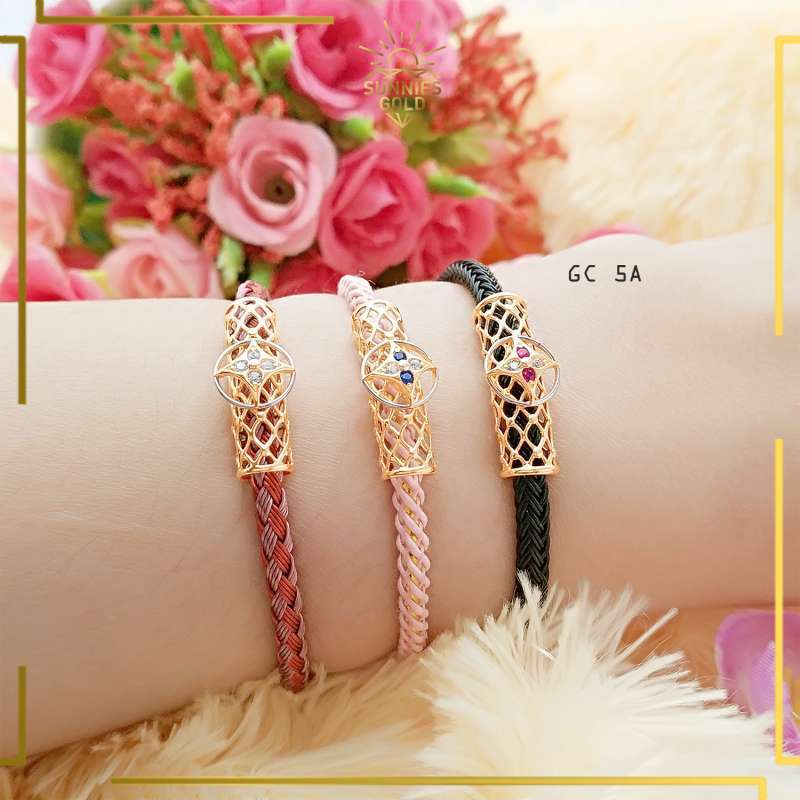 Gelang emas store charm bracelet