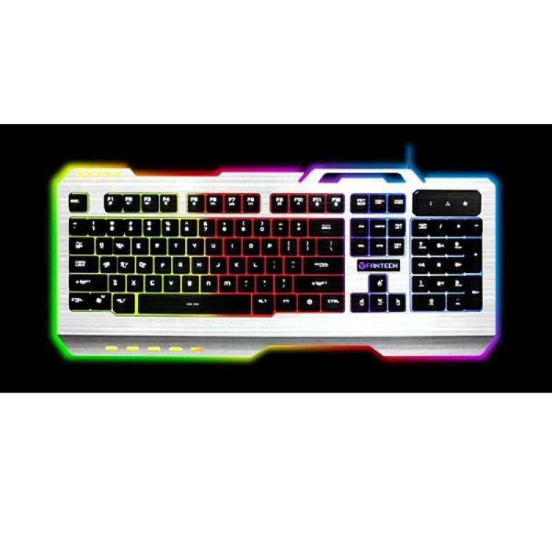 fantech k12 outlaw metal backlit pro gaming keyboard pd white